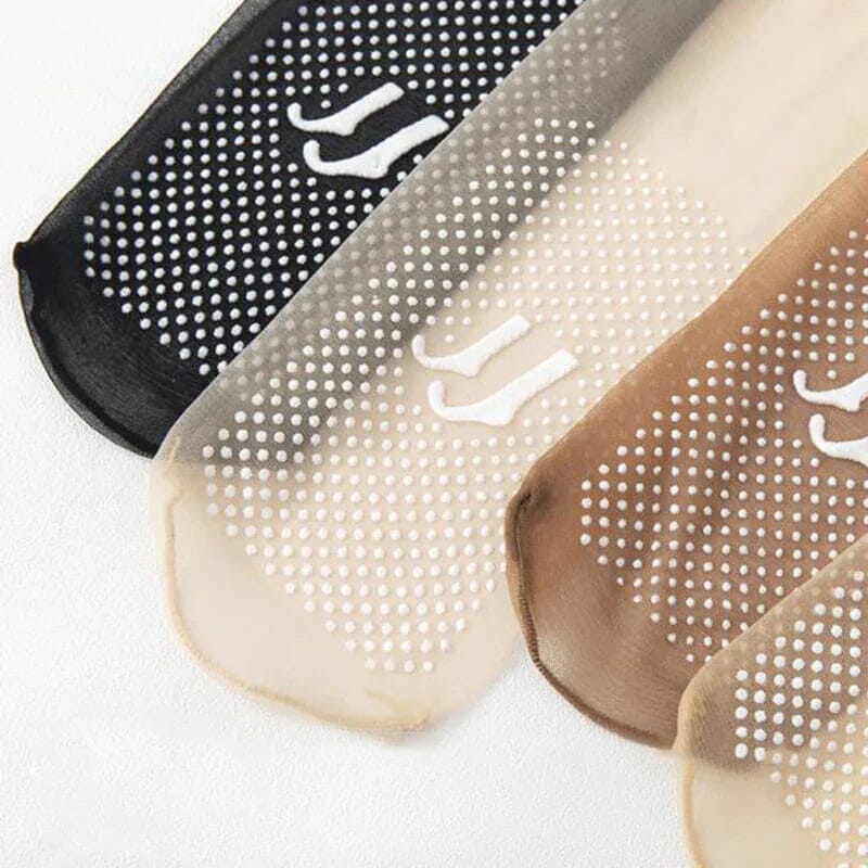 Invisible. Slip-resistant Crystal Silk Socks