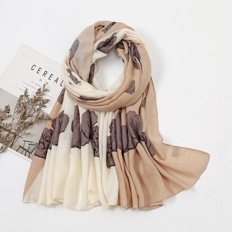 Women'S Bohemian Geometric Cotton And Linen Scarf