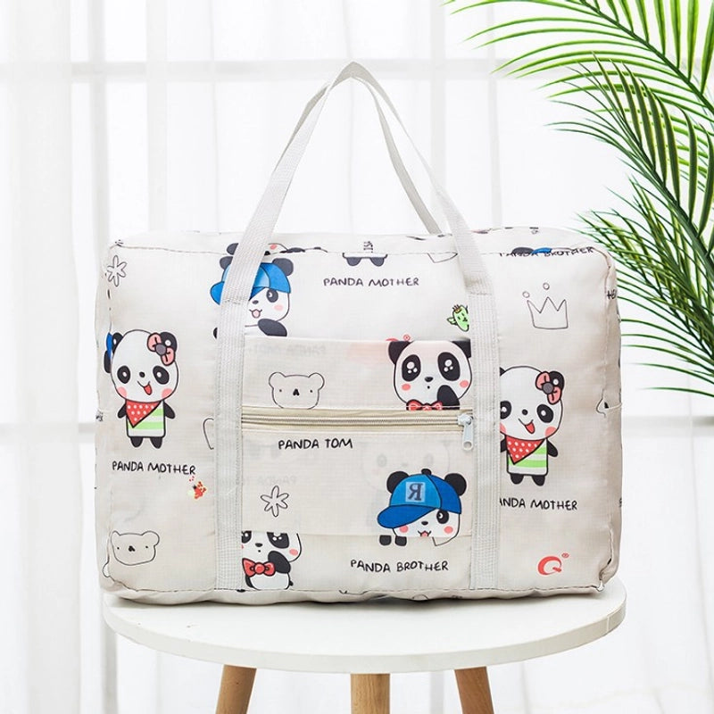 Travel Handbag Luggage Travel Storage Bag Large Capacity Shoulder Bag Waterproof Folding Bag Set Tie Rod For Hair