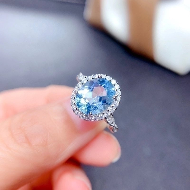 Copper Plating Geometric Artificial Gemstones Crystal Rings