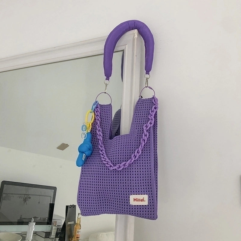 Women's Small All Seasons Polyester Knit Streetwear Handbag
