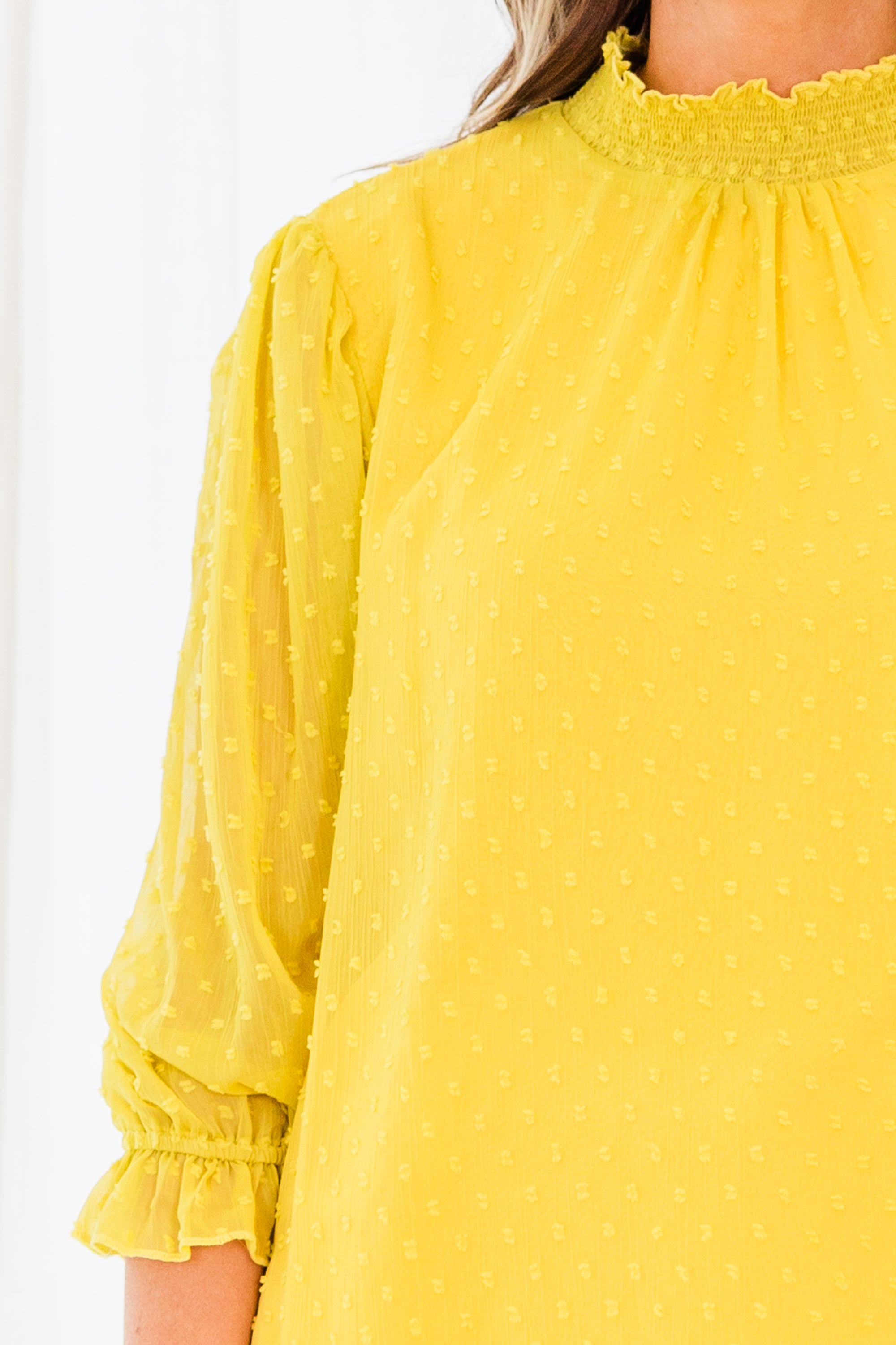 Ready For Class Blouse. Mustard