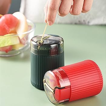 Pack of 2 Creative Push-Type Toothpick Storage Box