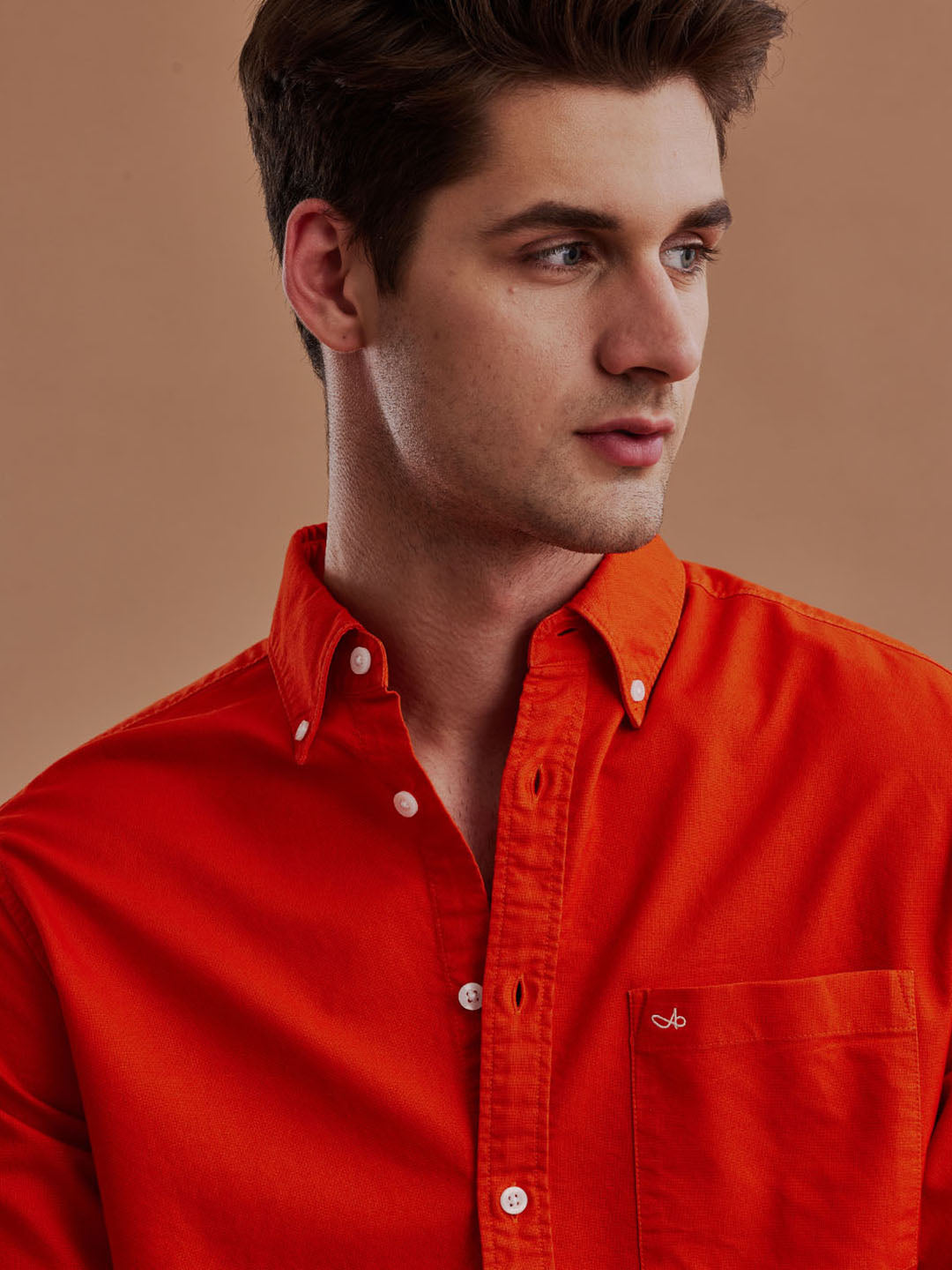 Men Oxford Orange Casual Shirt (GESTO)