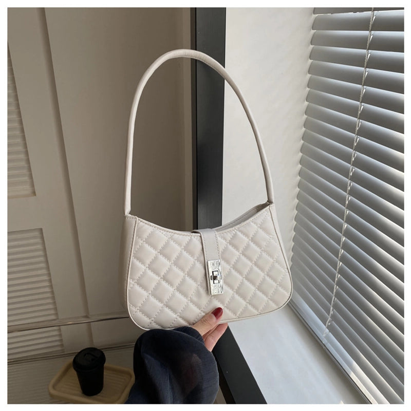 Women's Small Pu Leather Solid Color Streetwear Square Zipper Shoulder Bag