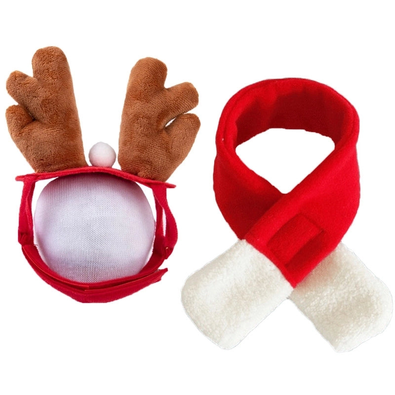 Cute Polyester Christmas Animal Santa Claus Pet Clothing