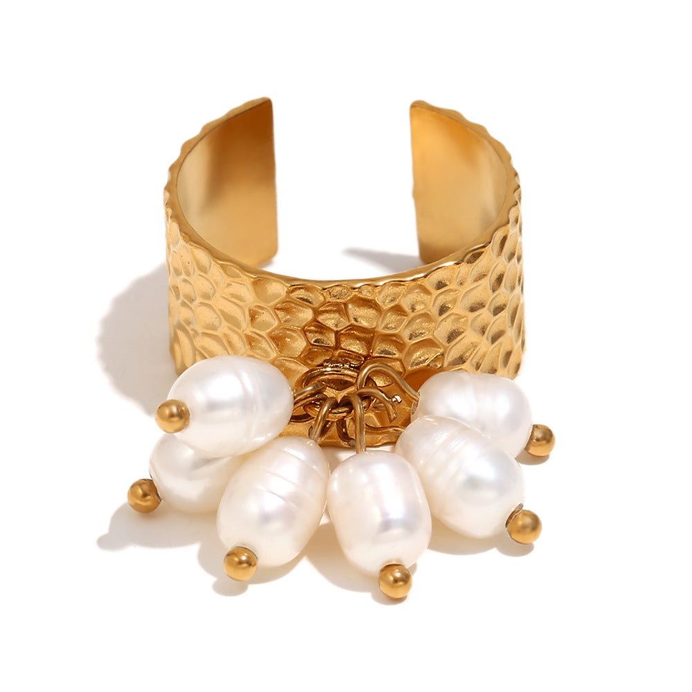 Fashion Retro Versatile Hand Jewelry Stainless Steel Plated 18K Gold Multi-Layer High-End Snake Head Ring For Women