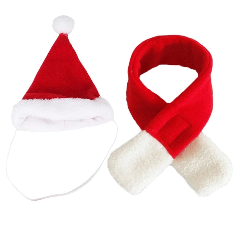 Cute Polyester Christmas Animal Santa Claus Pet Clothing