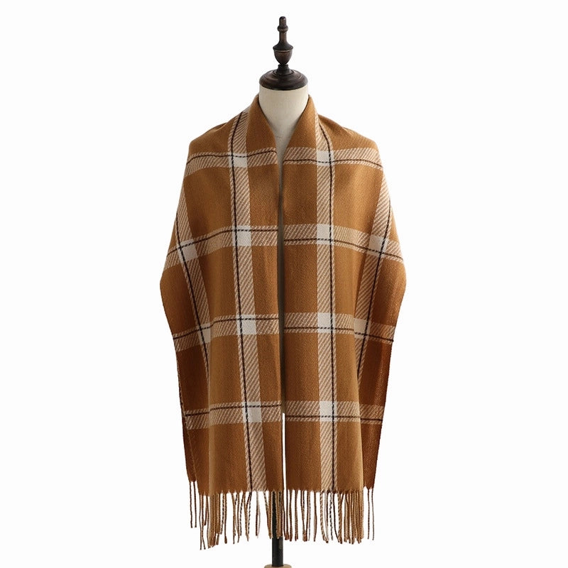 Scarf Women Winter Sweet Warm Scarf Shawl Cashmere Scarf Plaid Scarf Shawl