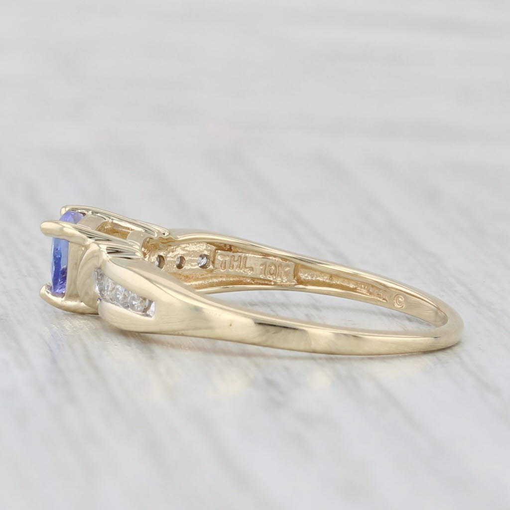 0.47ctw Tanzanite Diamond Ring 10k Yellow Gold Size 7
