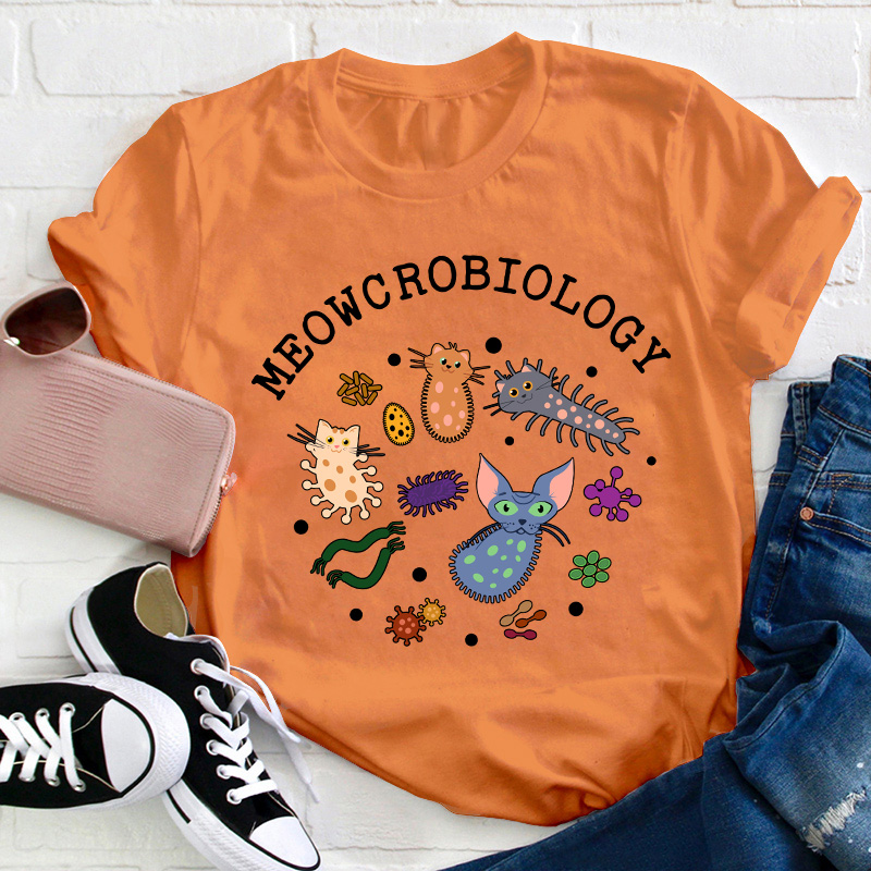 Meowcrobiology Teacher T-Shirt