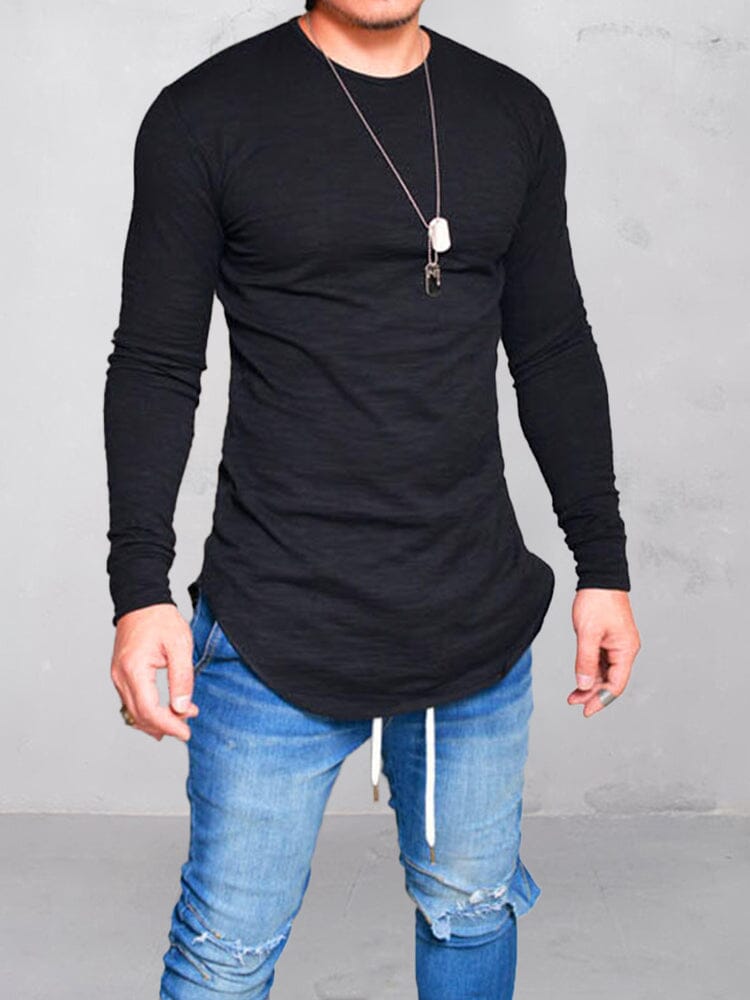 Stylish Curved Hem T-Shirt