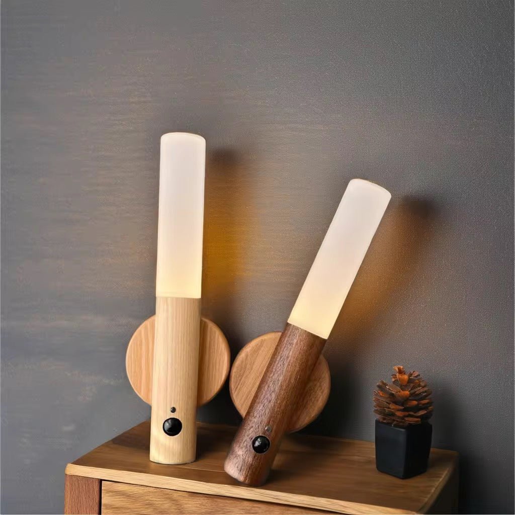 Modern rechargeable Wall-Mounted Wooden LED Light