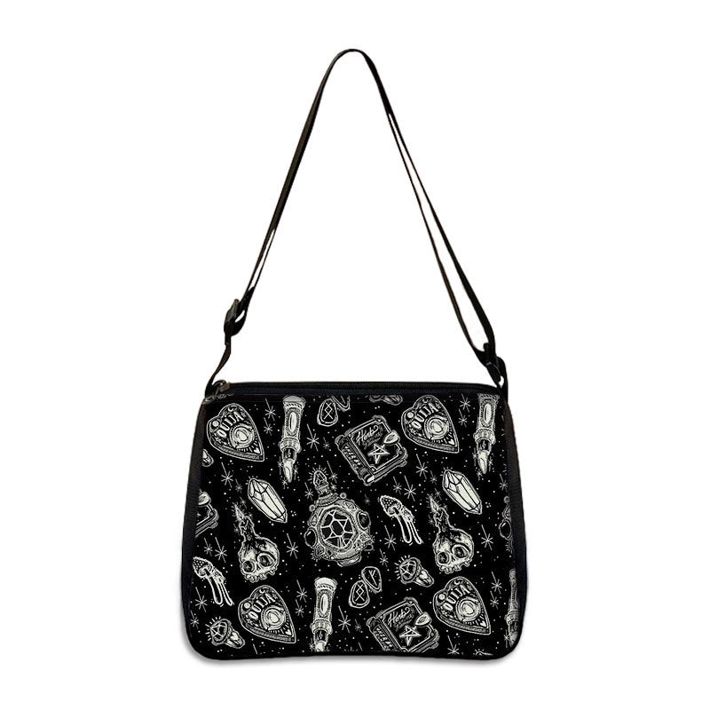 Women's Small All Seasons Polyester Cartoon Cat Vintage Style Square Zipper Underarm Bag