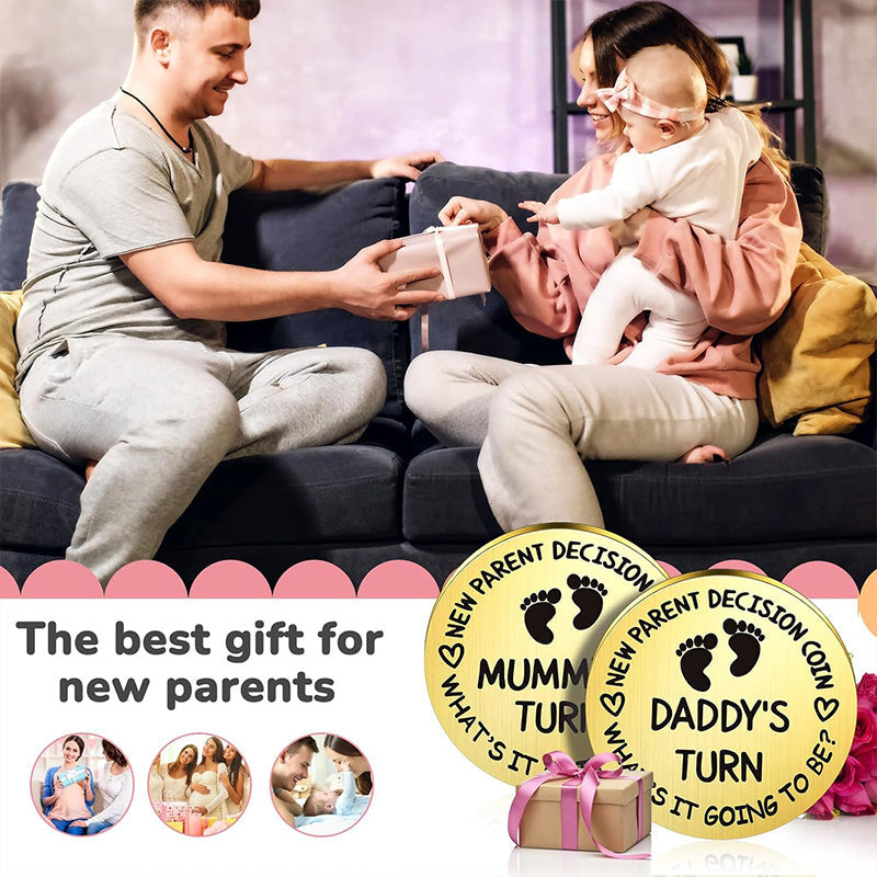 Funny Baby Gift New Parents Decision Coin