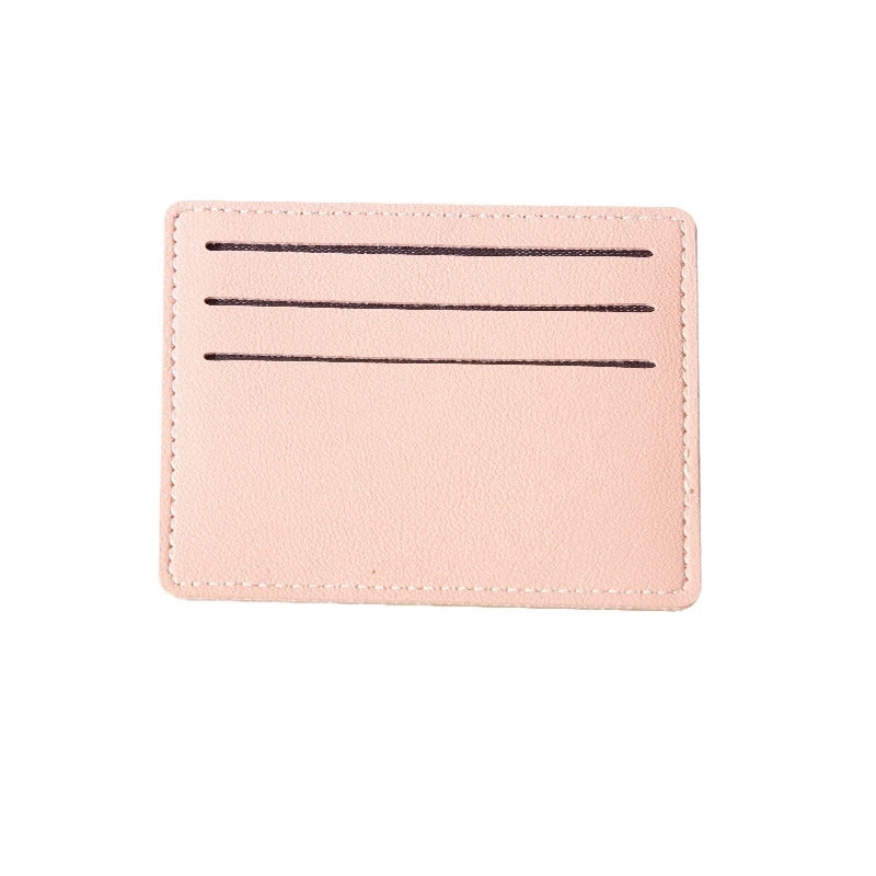 Unisex Solid Color Pvc Open Card Holders