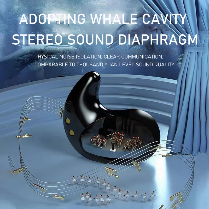 Ultra-thin Sleeping Headphones 5.3 Wireless Bluetooth Headset Invisible Earbuds Hidden In Ear Button Sports Earphones Waterproof