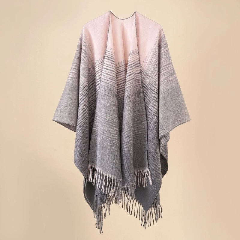 Spring And Autumn New Fashion Shawl Women's Cashmere Shawl Cape Gradient Tassel Warm Fashion Shawl