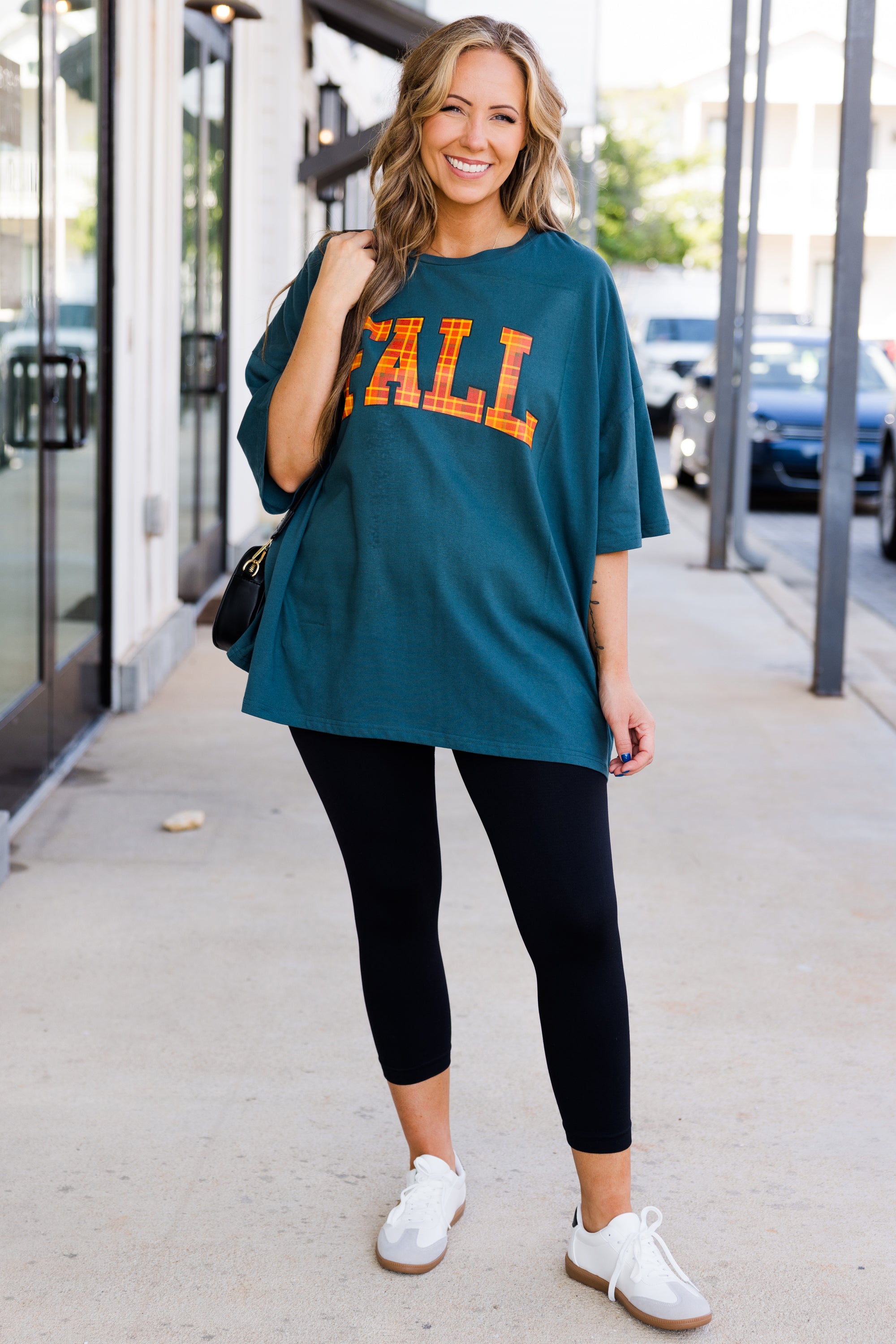 Feeling Like Fall Boyfriend Tee. Peacock