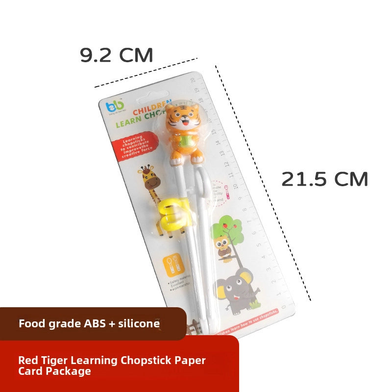 Portable Feeding Children's Tableware Set Cartoon Learning Chopsticks Training Chopsticks 304 Stainless Steel Spoon Fork