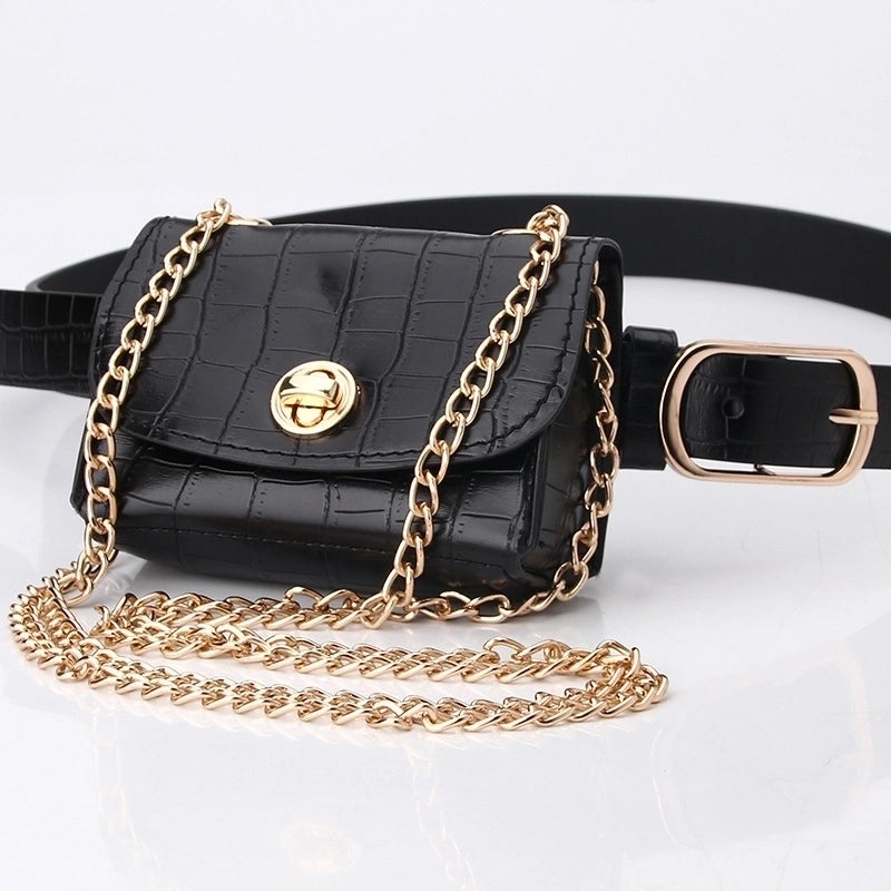 Fashion Leopard Belt Bag Mini Chain Bag All-match Clothing Belt