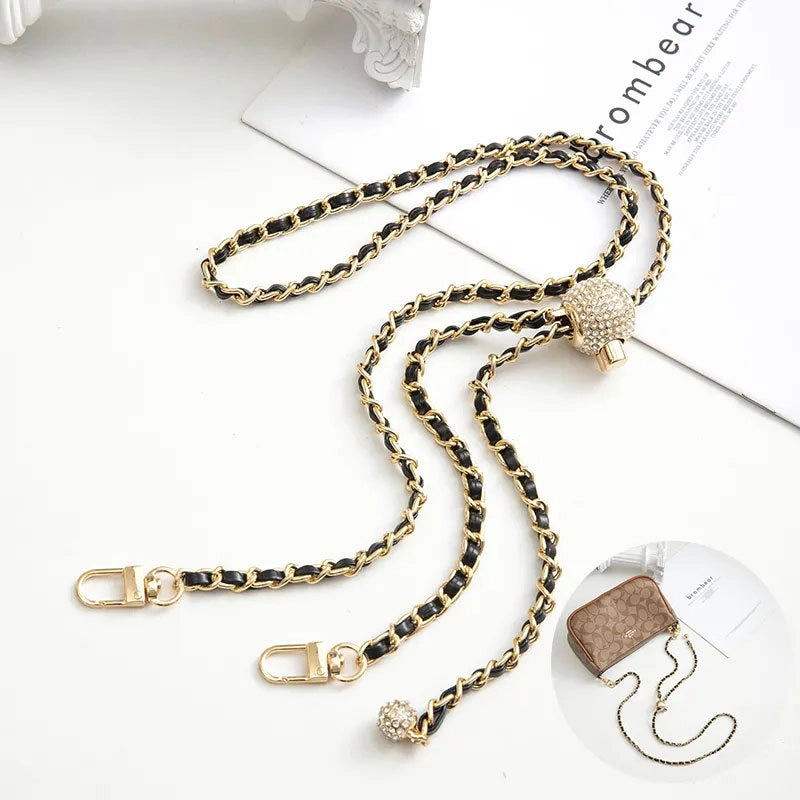 Alloy Solid Color Bag Chain Bag Straps