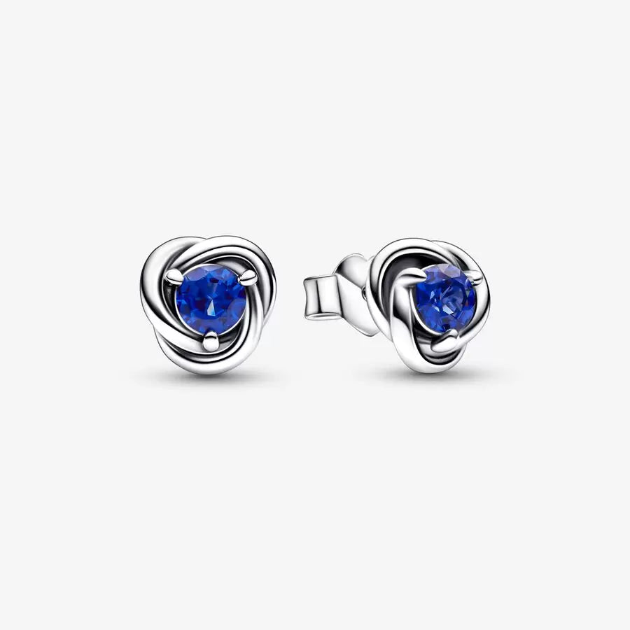 September Birthstone Eternity Circle Pandora Stud Earrings