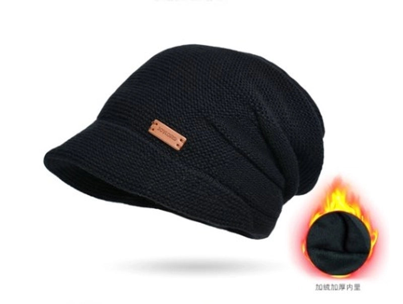Women's Basic Lady Minimalist Solid Color Wide Eaves Wool Cap