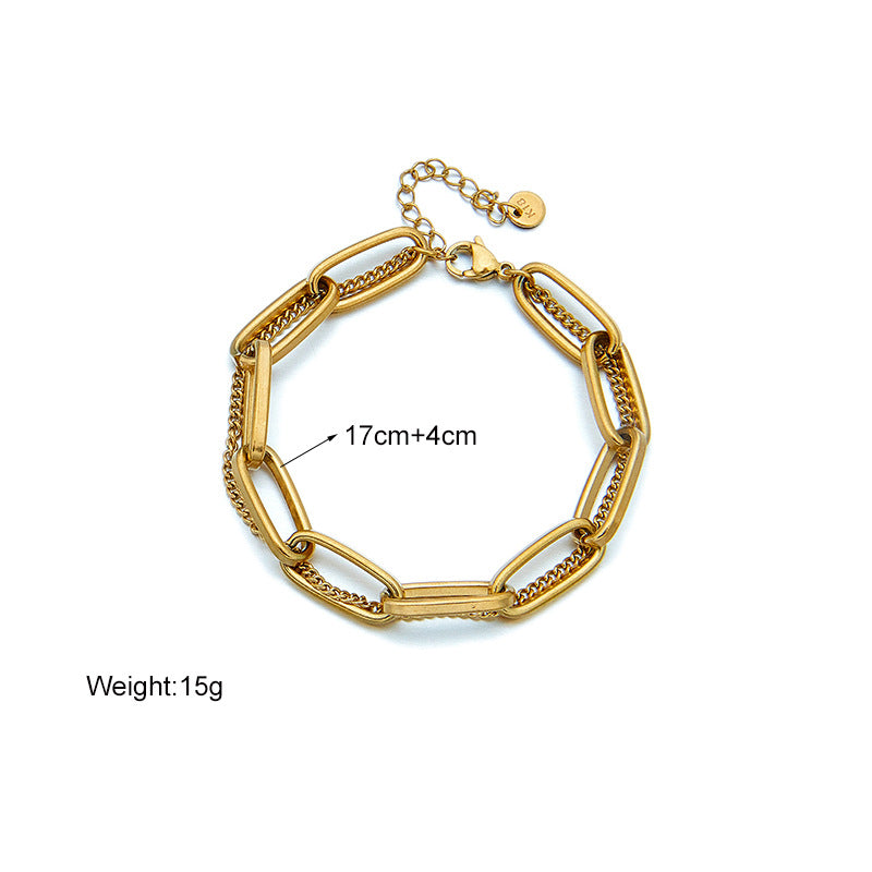 Women Chain Titanium Steel Electroplating Bracelets