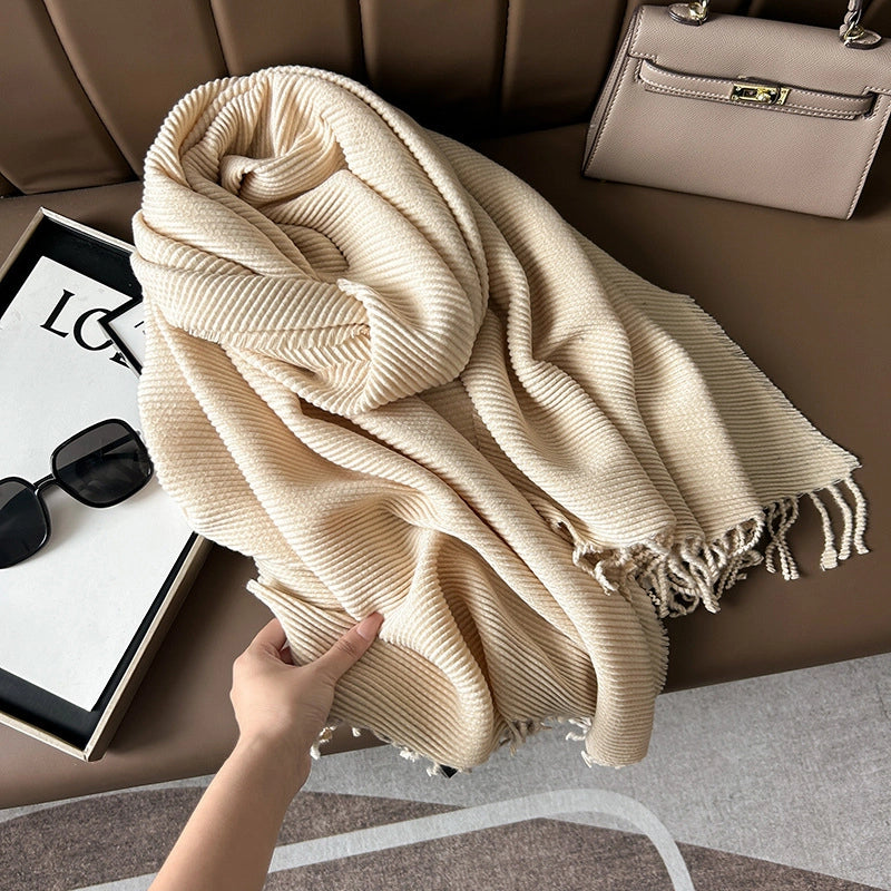 Women's Basic Solid Color Polyester Scarf