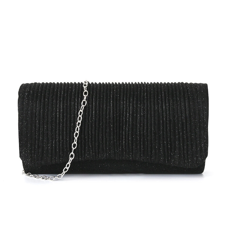 New Evening Bag Pleated Cover Round Bottom Gone Design Simple Wedding Women's Evening Handbag