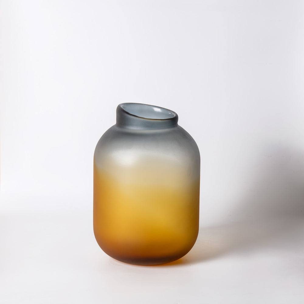 Celestial Glass Vase Medium - Amber Grey