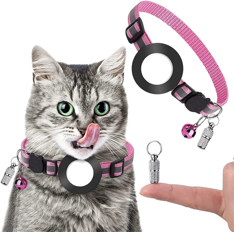 Minimalist Nylon Brass Stripe Pet Collar