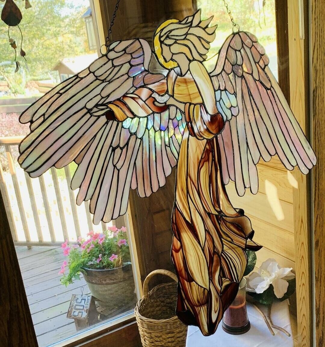 Guardian Angel Glass Window Hangings
