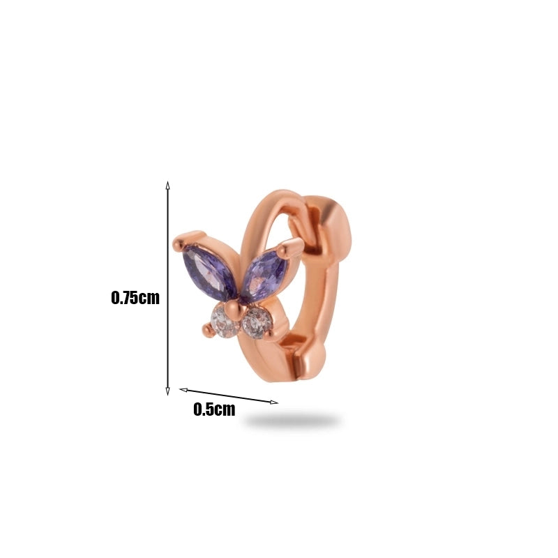 1 Piece Minimalist Classic Style Round Plating Inlay Copper Zircon 18k Gold Plated Ear Studs