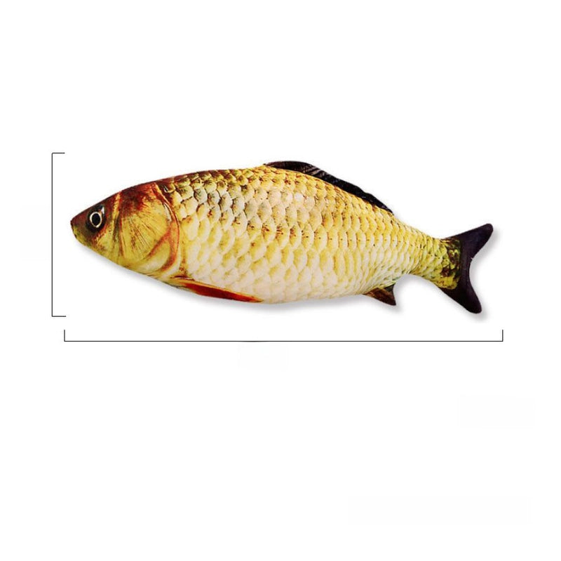 Cross-Border Cat Teaser Toy Simulated Fish Funny Cat Molar Bite Plush Toy Fish Catnip Fish Cat Supplies