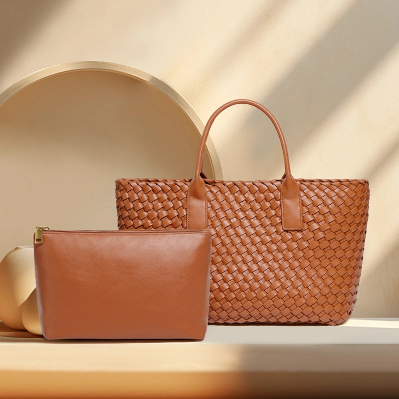 Women's Woven Bag Summer New Light Luxury Large Capacity Vegetable Basket Bag Fashion Casual Versatile High Quality Handbag For Women
