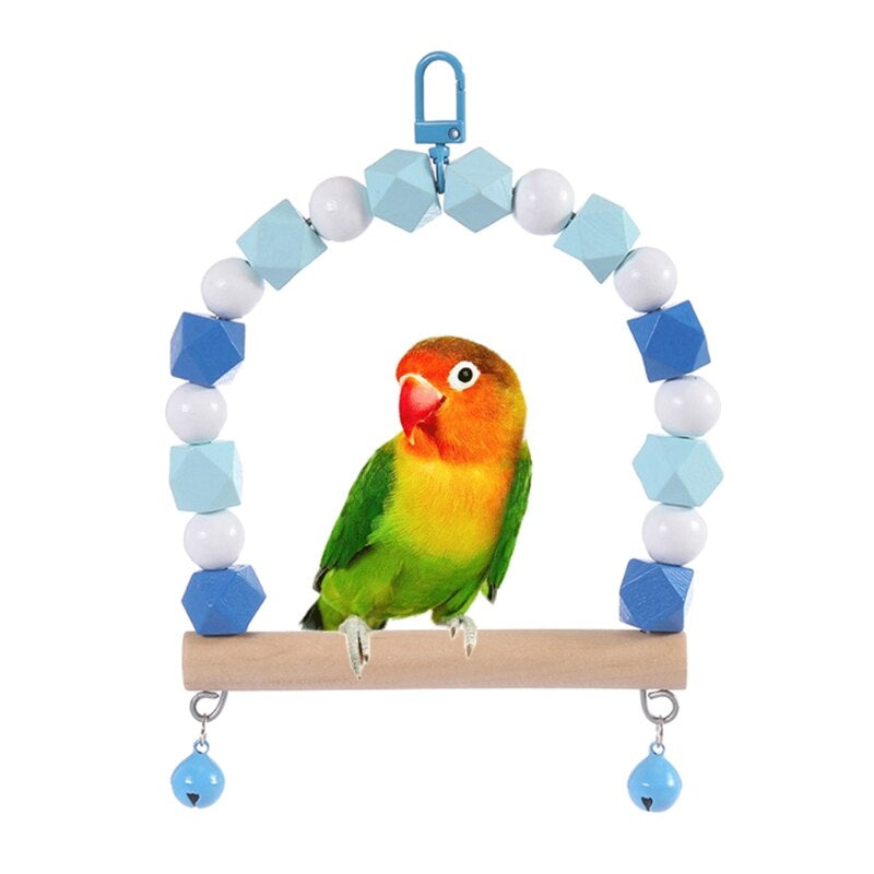 Bird Wooden Swing Parrot Toys