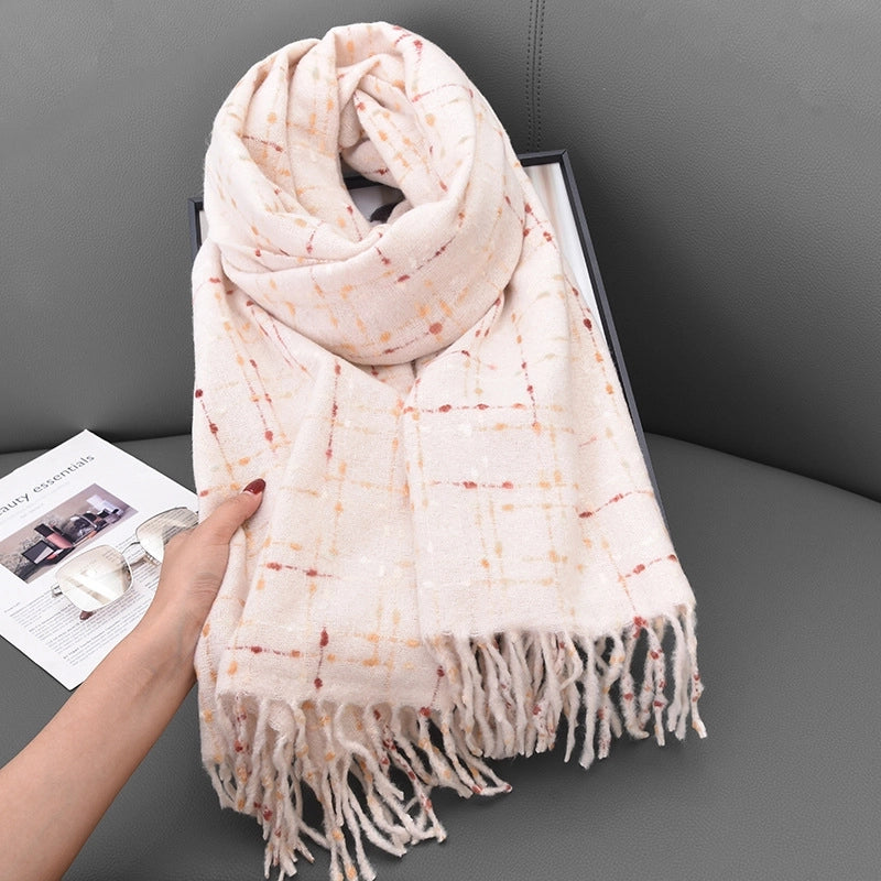 Women's Modern Style Classic Style Lattice Polyester Scarf