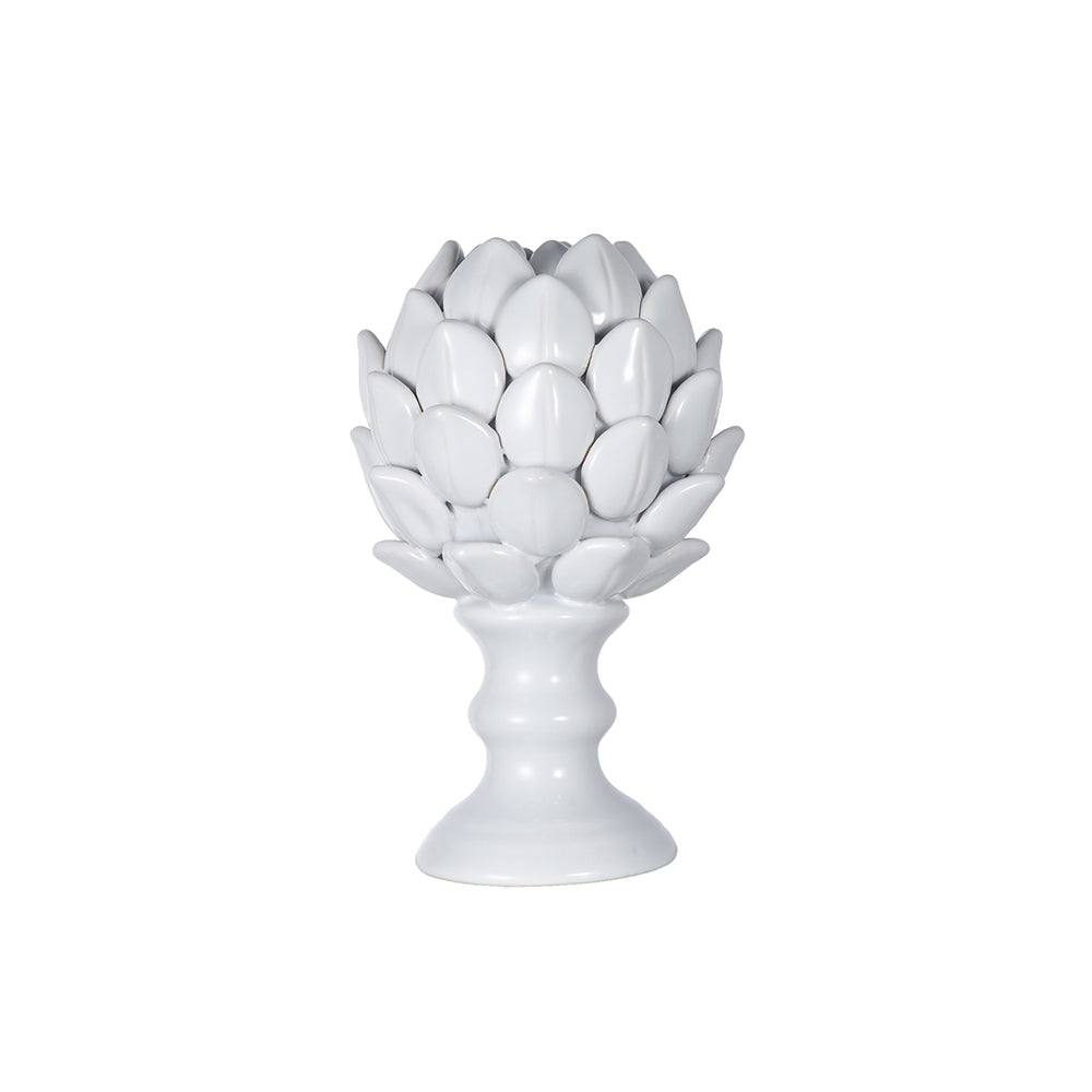 Artichoke Decorative Accent Medium - White