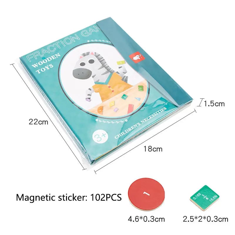 Last Day 49% OFF🔥Montessori Magnetic Book Fraction Puzzle For Children