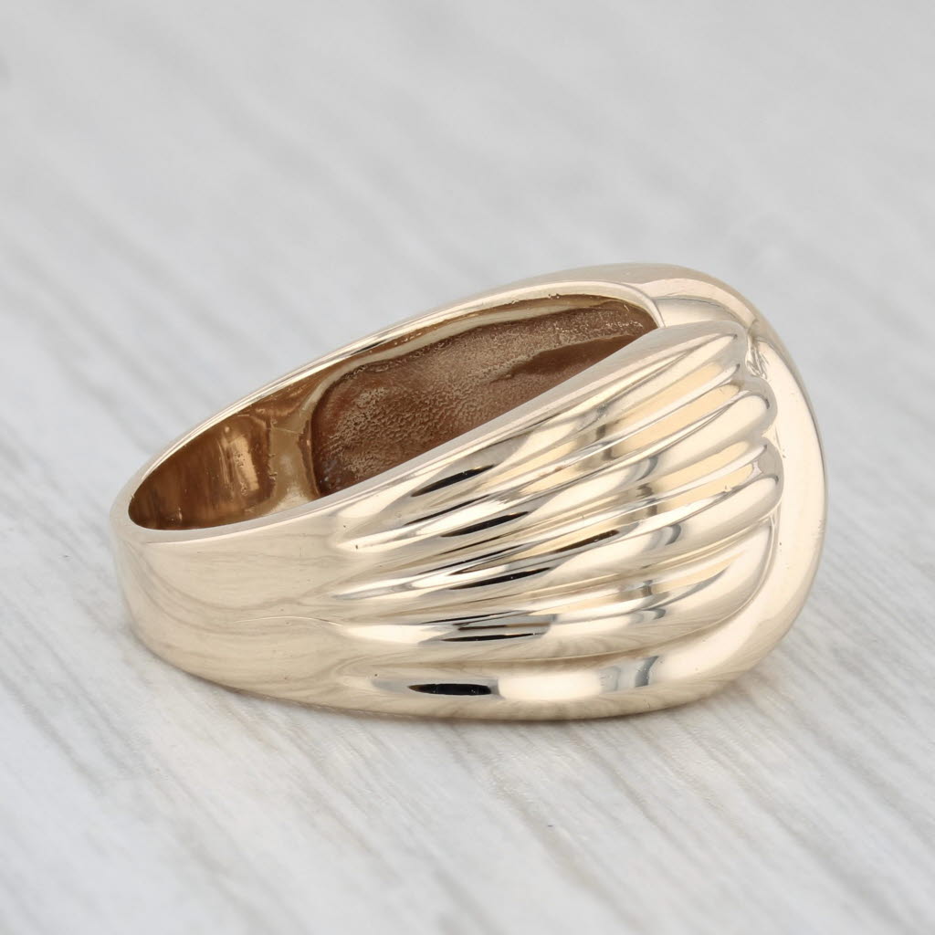 Beveled Knot Bow Ring 10k Yellow Gold Size 7 Band