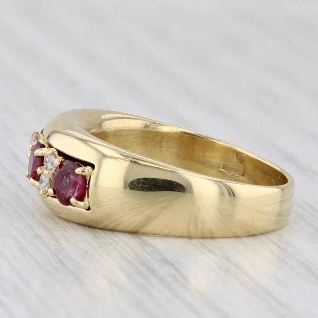 1.27ctw Ruby Diamond Ring 18k Yellow Gold Size 7