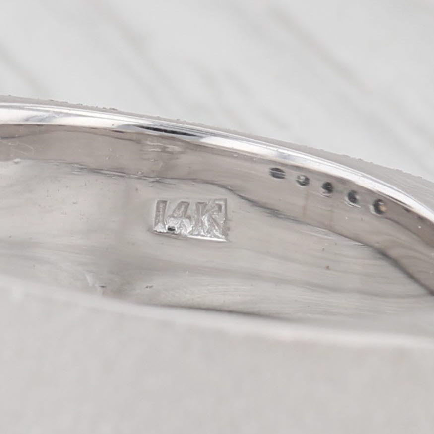 0.23ctw Diamond Men's Wedding Band 14K White Gold Size 10.5 Ring
