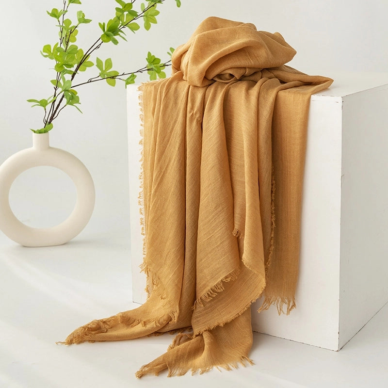 New Summer Solid Color Simple Scarf Commuter Sunscreen Shawl Scarf Women's High-grade Scarf Scarf Scarf