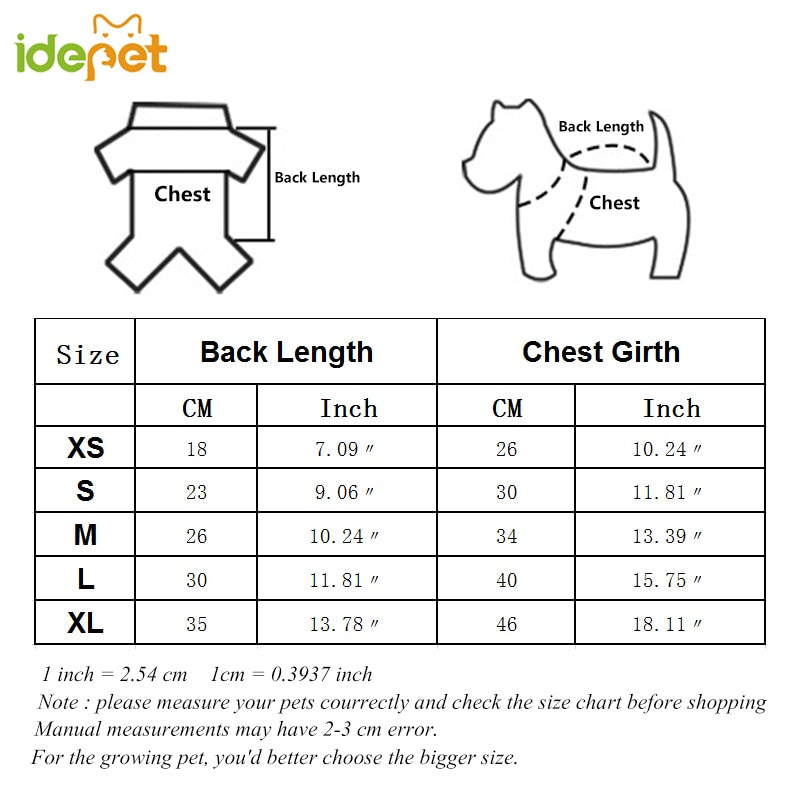 Four Legs Cat Dog Jumpsuit Pajamas