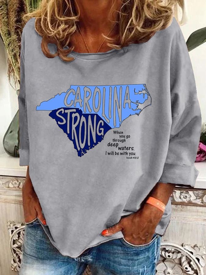 Women's Hotspot Hurricane Helen Disaster Relief Printed Casual Sweatshirt