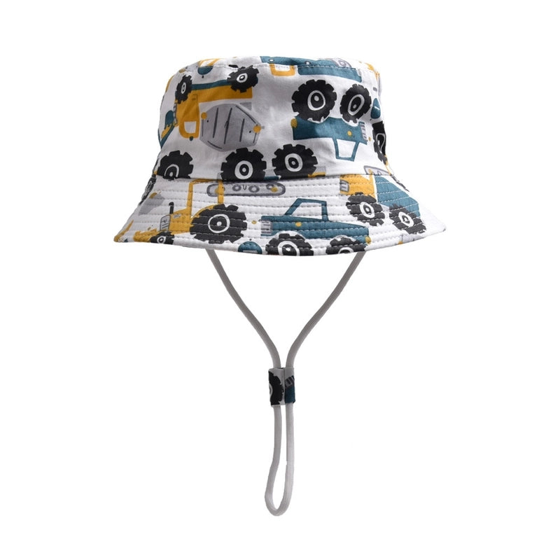 Children Unisex Casual Minimalist Dinosaur Flower Printing Bucket Hat