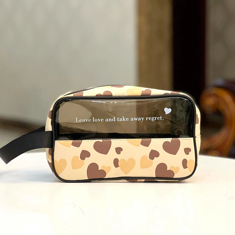 Translucent Portable Waterproof Cosmetic Bag Toiletry Bag Portable Cosmetic Bag Hand Bag For Women