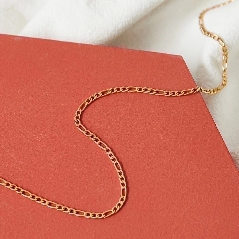 Fashion Geometric 304 Stainless Steel 18K Gold Plated Chain Stainless Steel Necklaces